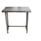 Bk Resources Stainless Steel Work Table With Open Base, 1.5" Rear Riser 36"Wx18"D VTTROB-1836 - alternate 6